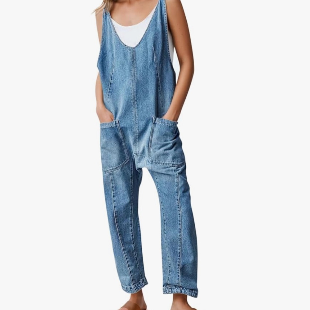 Amazon Women's Light Blue Denim Overalls